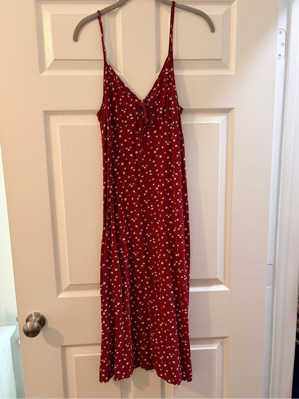 Hollister Red Floral Midi Dress